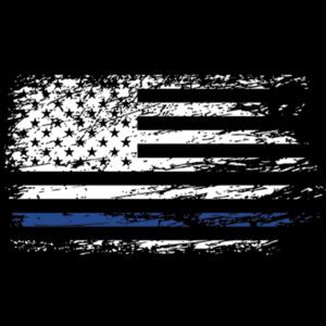 Distressed Flag Blue Line