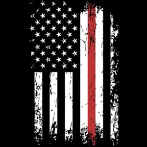 Distressed Red Line Flag