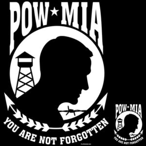 POW-MIA with chest print