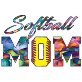Softball Mom colorful