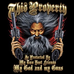 This Property is protected by God & Guns