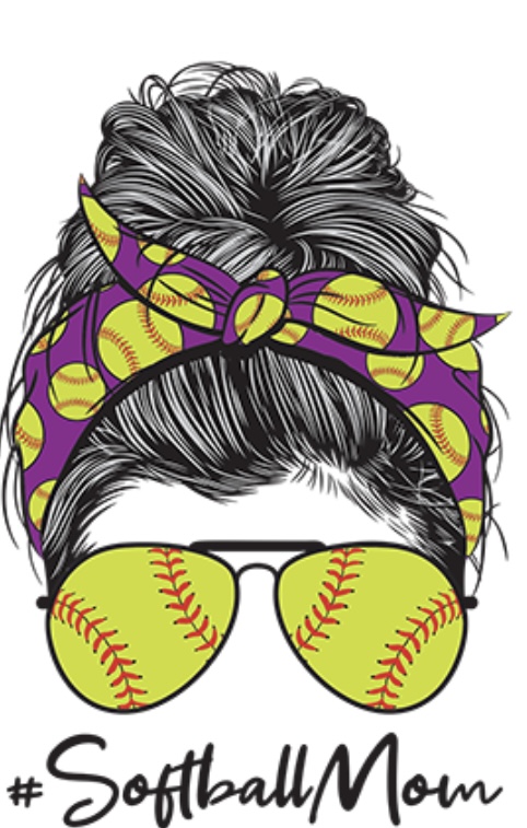 Mom Bun Softball Life