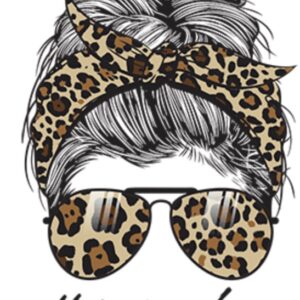 Mom Bun Life leopard
