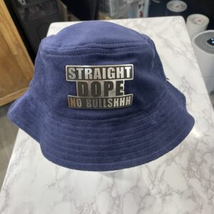 STRAIGHT DOPE NO BULLSHHH HAT WITH FAUX LEATHER PATCH