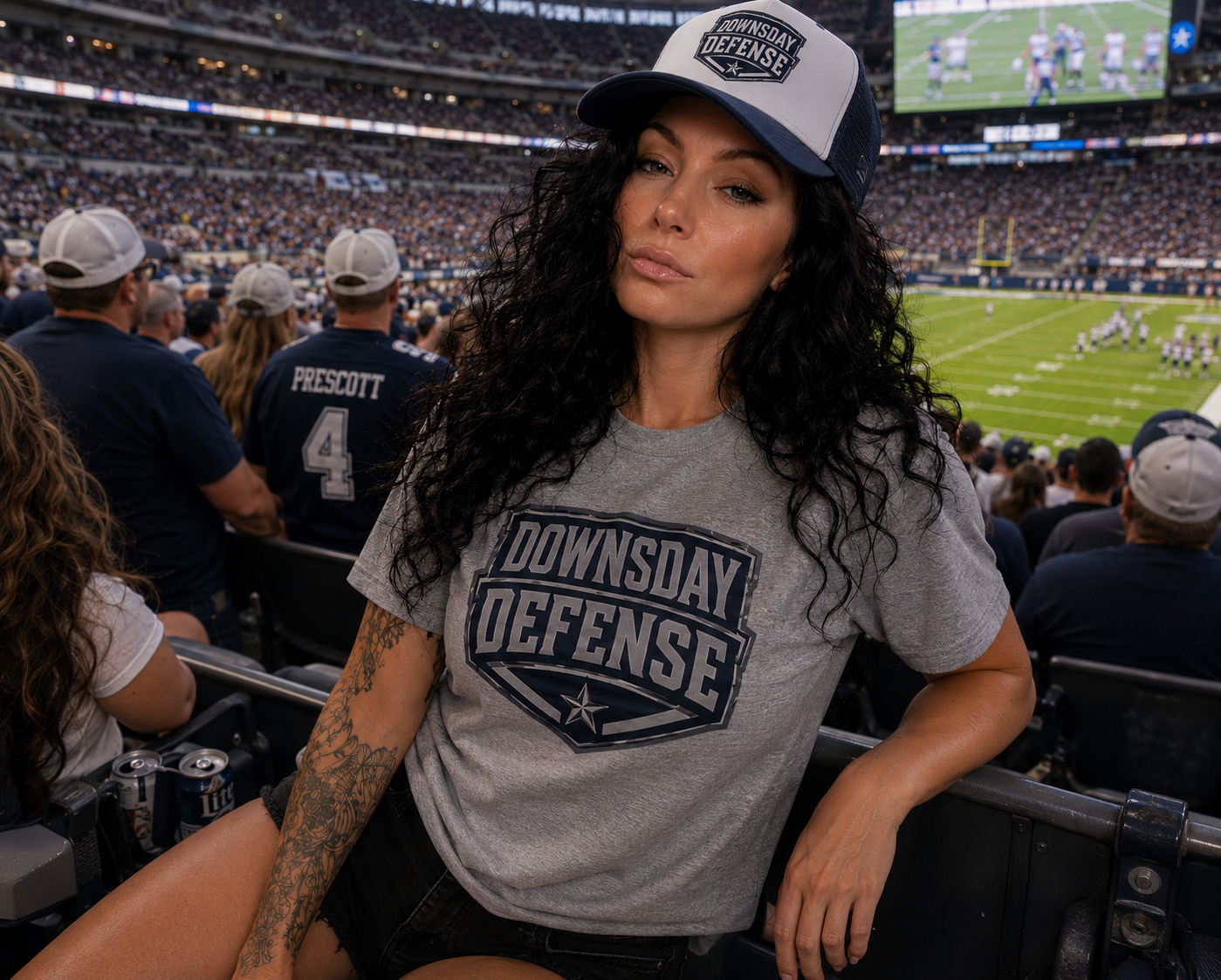 DOWNSDAY DEFENSE shield design (UNISEX SPORTS GREY)