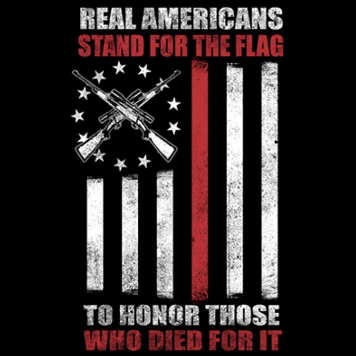 REAL Americans Stand for the Flag to HONOR those who Died for it