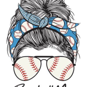 Baseball Mom Bun Life