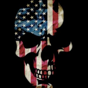 Smiling Flag Covered Skull