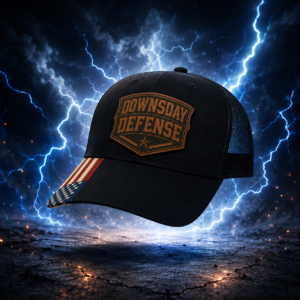 Downsday Defense Hat shield design PU Leather Patch