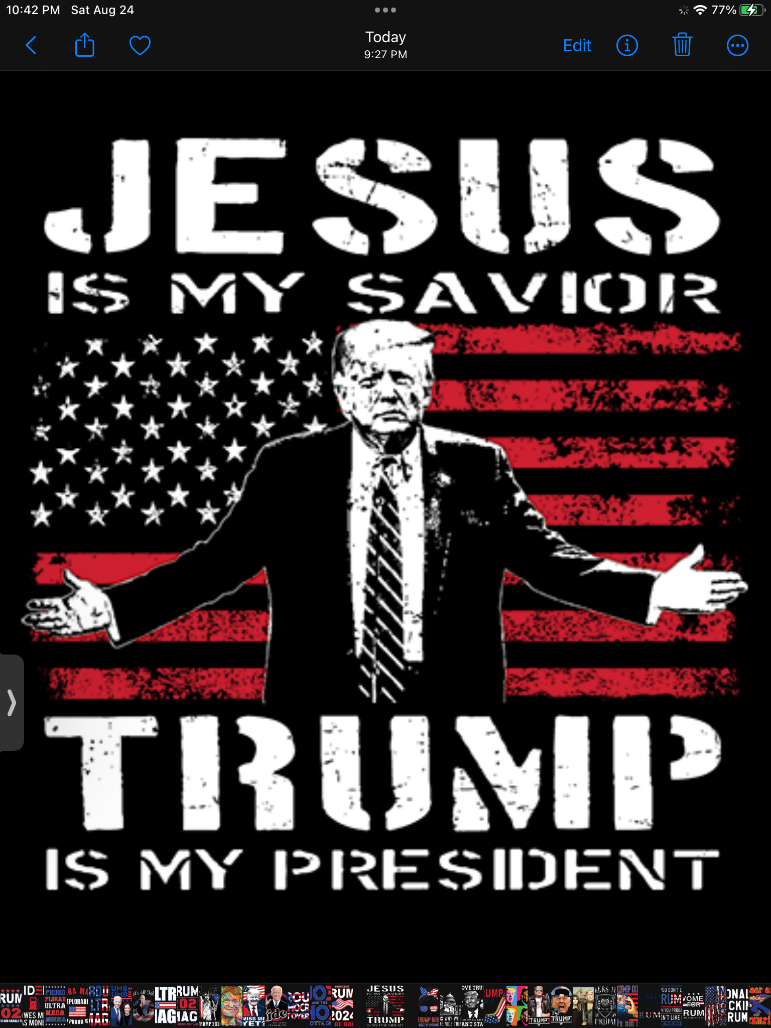 Jesus is my savior… Trump is my president