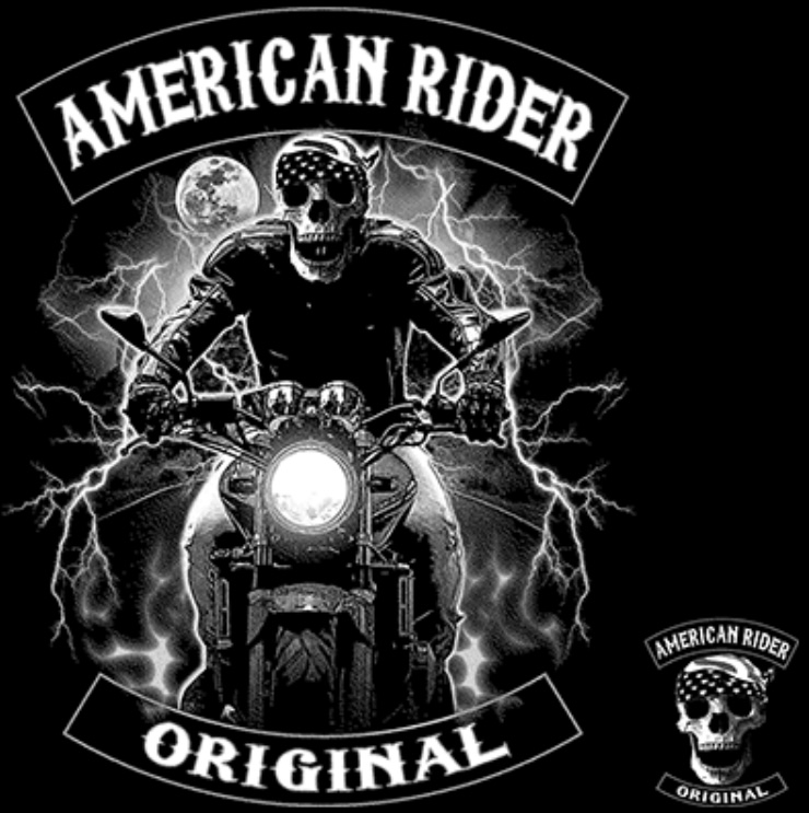 American Rider Original Front and Back Logo