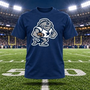 The Fish Muscled Up navy shirt