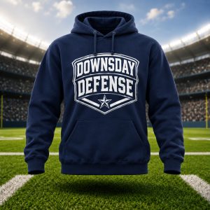 DOWNSDAY DEFENSE Shield Navy Hoodie
