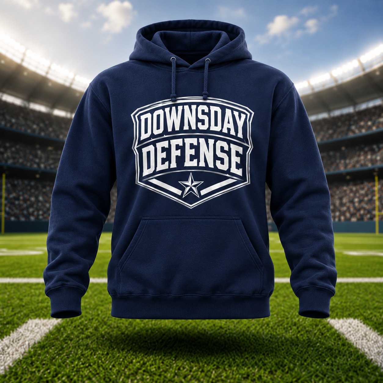 DOWNSDAY DEFENSE Shield Navy Hoodie